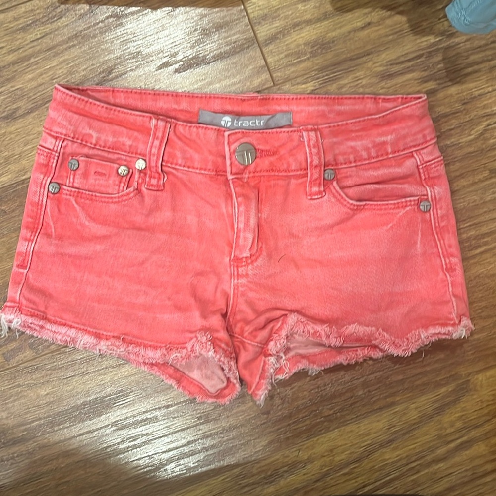 Tractr red Jean shorts